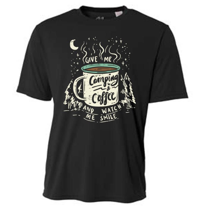 Camping And Coffee Cooling Performance Crew T-Shirt