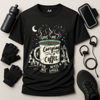 Camping And Coffee Cooling Performance Crew T-Shirt