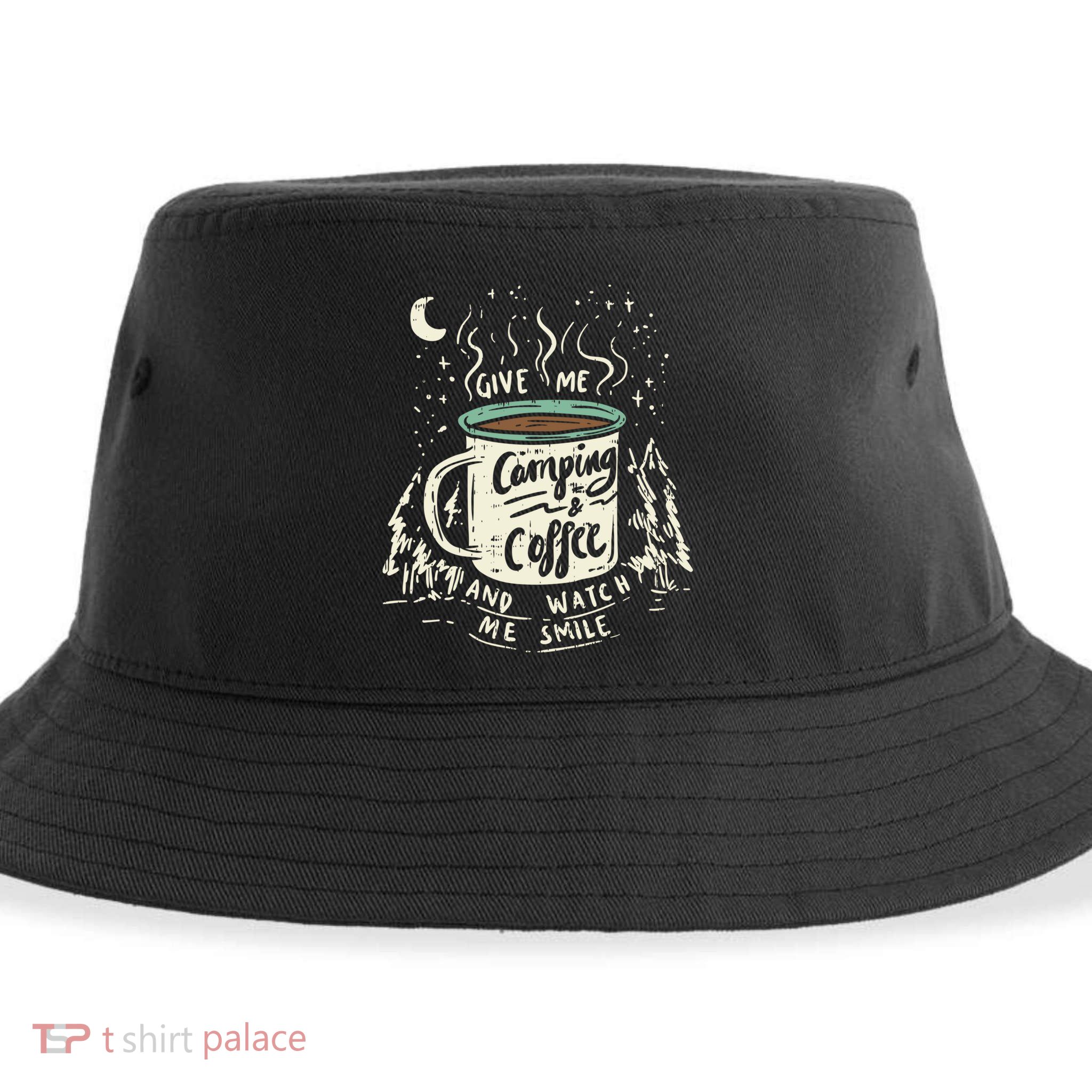 Camping And Coffee Sustainable Bucket Hat