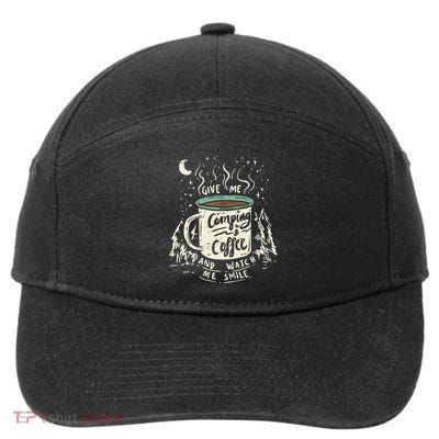 Camping And Coffee 7-Panel Snapback Hat
