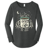 Camping And Coffee Women's Perfect Tri Tunic Long Sleeve Shirt