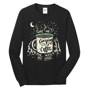 Camping And Coffee Tall Long Sleeve T-Shirt