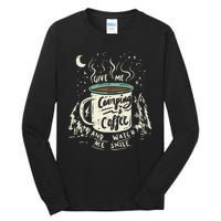 Camping And Coffee Tall Long Sleeve T-Shirt