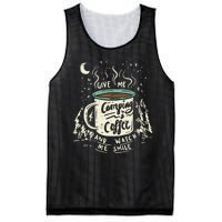 Camping And Coffee Mesh Reversible Basketball Jersey Tank