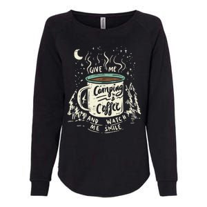 Camping And Coffee Womens California Wash Sweatshirt