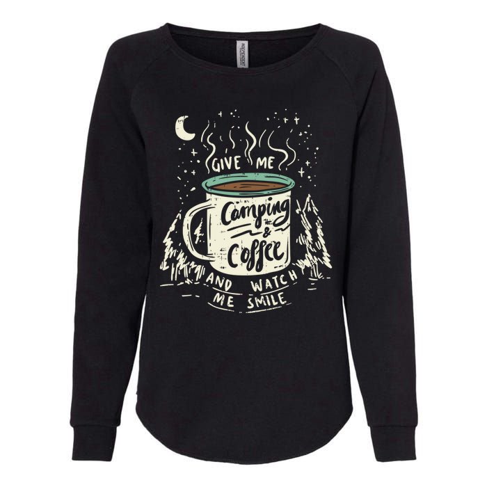 Camping And Coffee Womens California Wash Sweatshirt