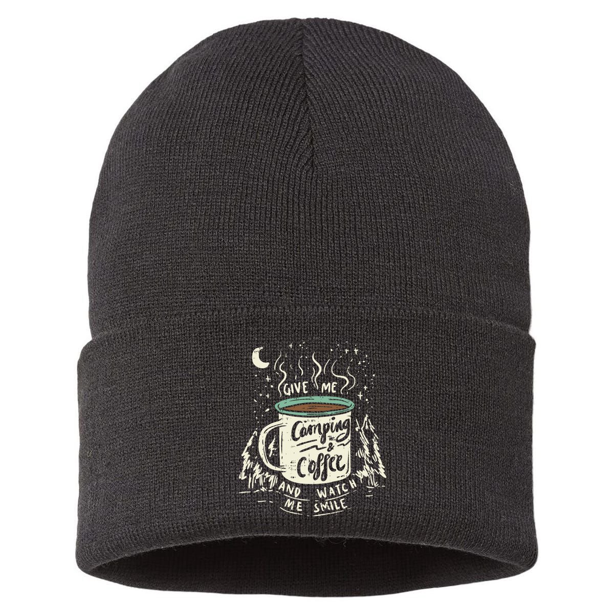Camping And Coffee Sustainable Knit Beanie