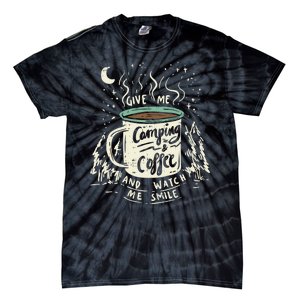 Camping And Coffee Tie-Dye T-Shirt