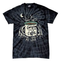 Camping And Coffee Tie-Dye T-Shirt