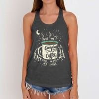 Camping And Coffee Women's Knotted Racerback Tank