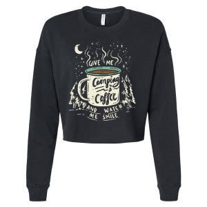 Camping And Coffee Cropped Pullover Crew