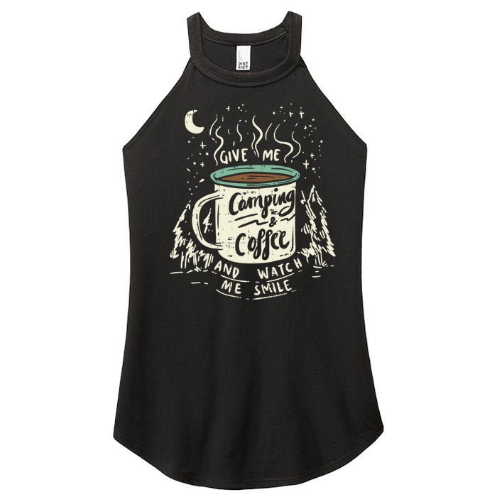 Camping And Coffee Women's Perfect Tri Rocker Tank