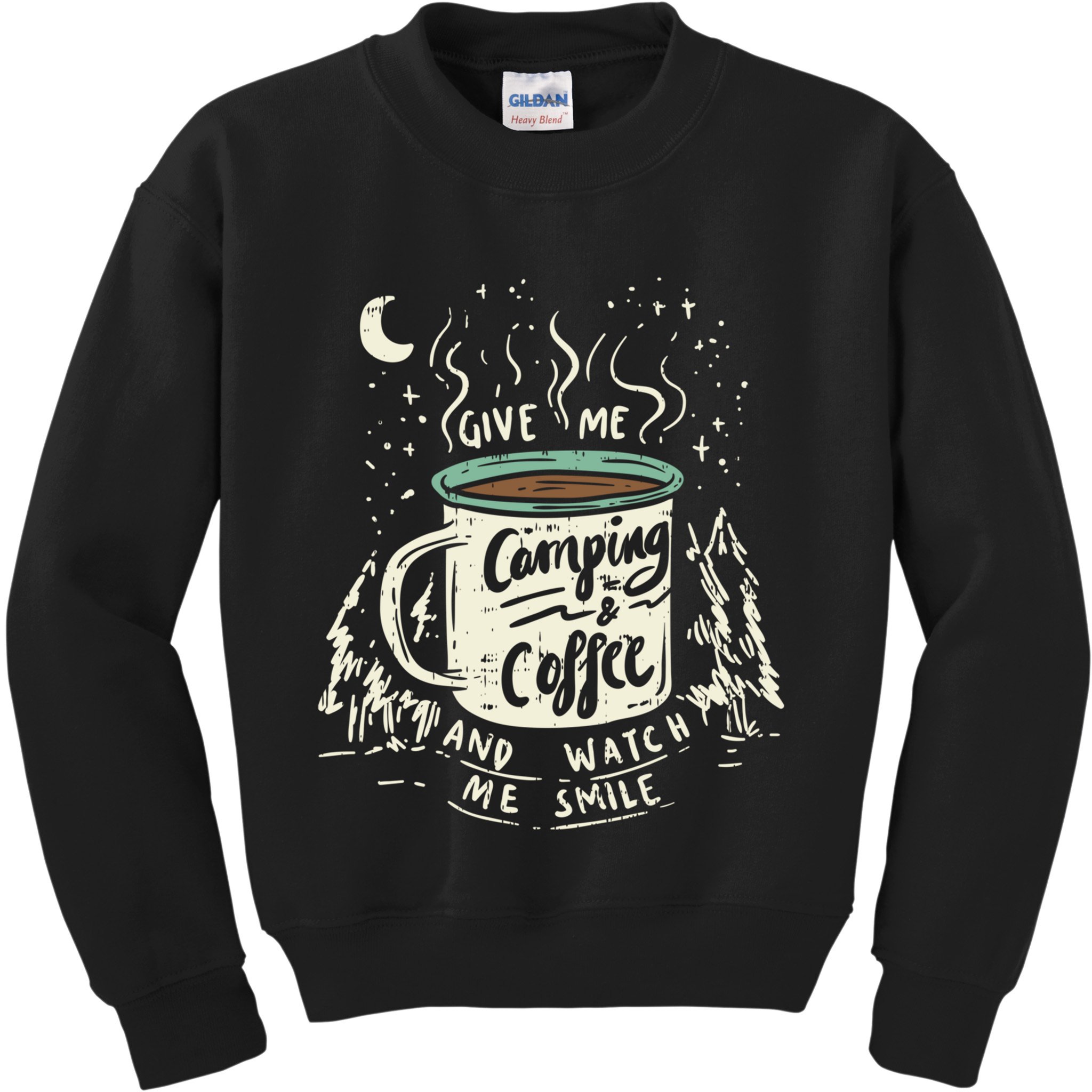Camping And Coffee Kids Sweatshirt