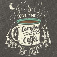 Camping And Coffee Cotton Canvas Backpack