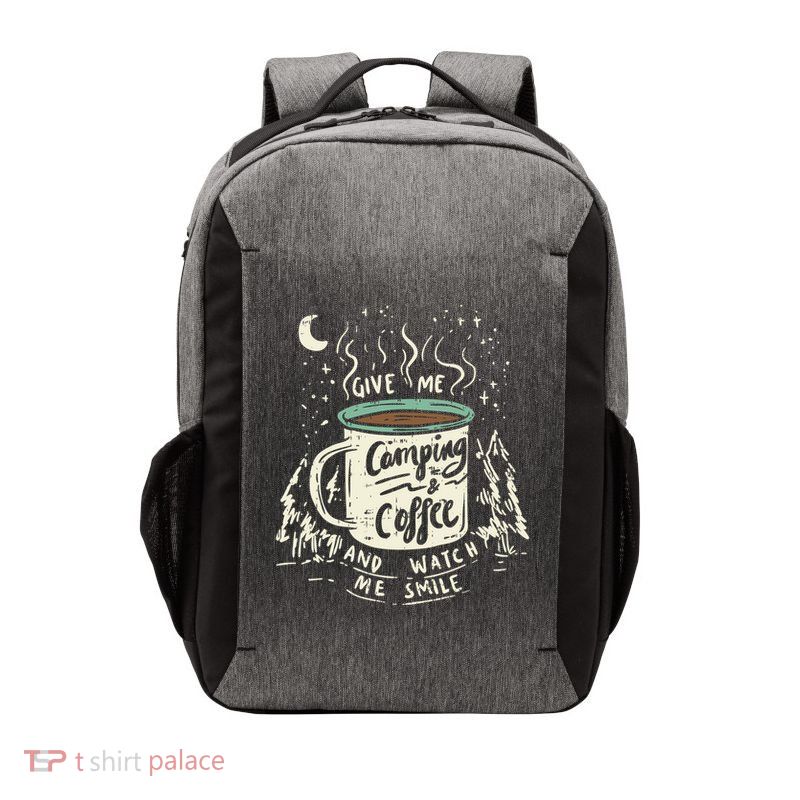 Camping And Coffee Vector Backpack