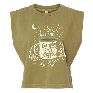 Camping And Coffee Garment-Dyed Women's Muscle Tee