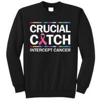 Crucial a Catch Intercept Cancer Breast Cancer Awareness Sweatshirt