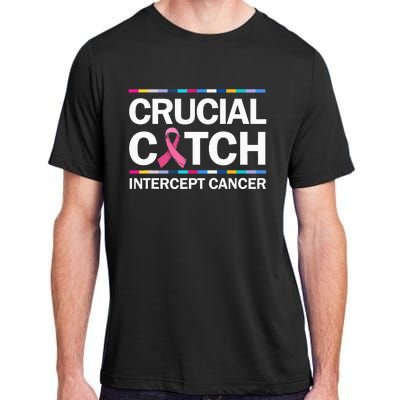 Crucial a Catch Intercept Cancer Breast Cancer Awareness Adult ChromaSoft Performance T-Shirt