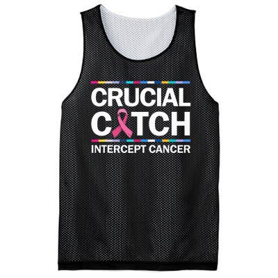 Crucial a Catch Intercept Cancer Breast Cancer Awareness Mesh Reversible Basketball Jersey Tank