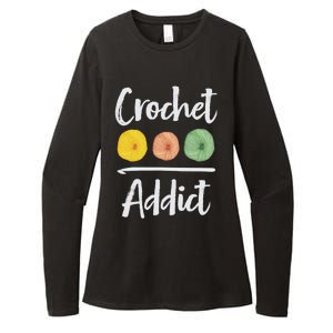 Crochet Addict Crocheting Gift For Mom Crocheters Yarn Lover Gift Womens CVC Long Sleeve Shirt