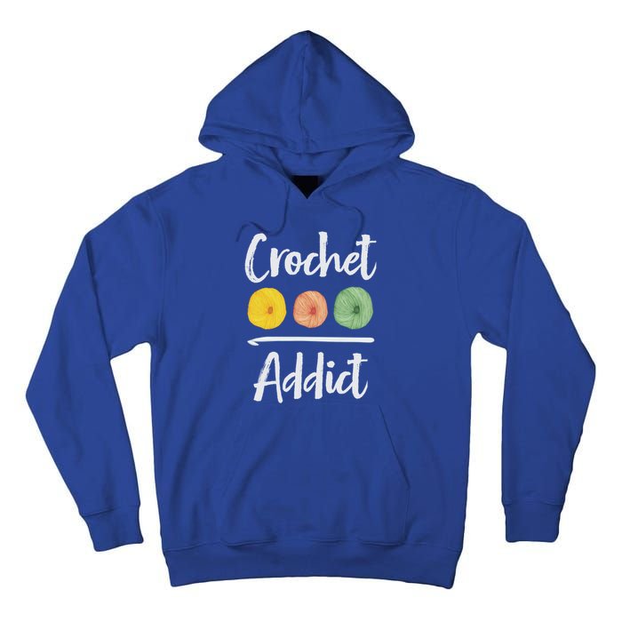 Crochet Addict Crocheting Gift For Mom Crocheters Yarn Lover Gift Tall Hoodie