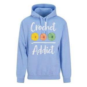 Crochet Addict Crocheting Gift For Mom Crocheters Yarn Lover Gift Unisex Surf Hoodie