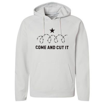 Come And Cut It Barbed Wire Political Performance Fleece Hoodie