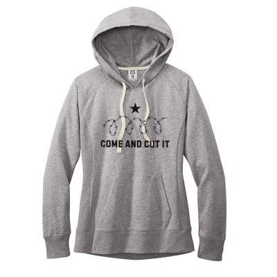 Come And Cut It Barbed Wire Political Women's Fleece Hoodie