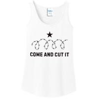 Come And Cut It Barbed Wire Political Ladies Essential Tank