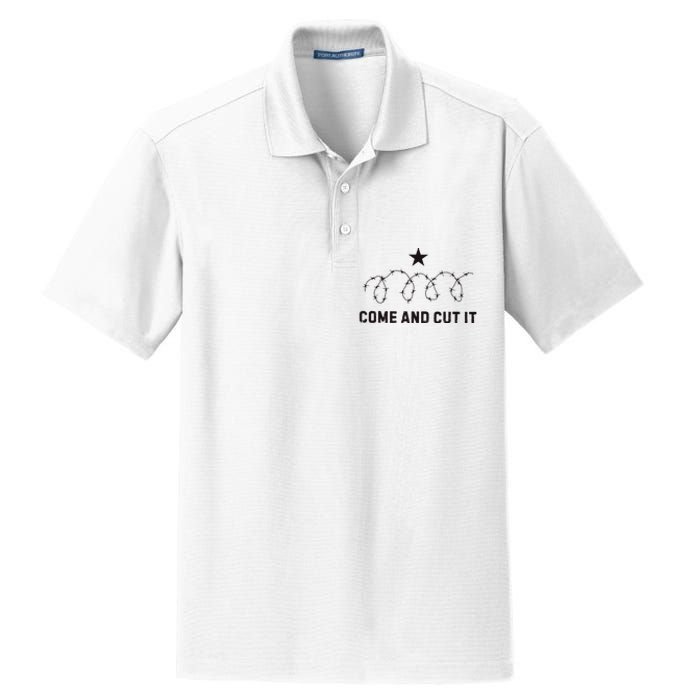 Come And Cut It Barbed Wire Political Dry Zone Grid Polo