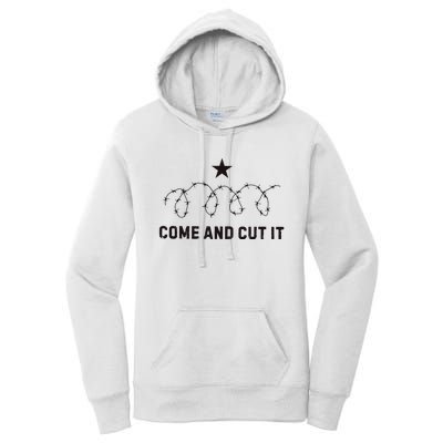 Come And Cut It Barbed Wire Political Women's Pullover Hoodie