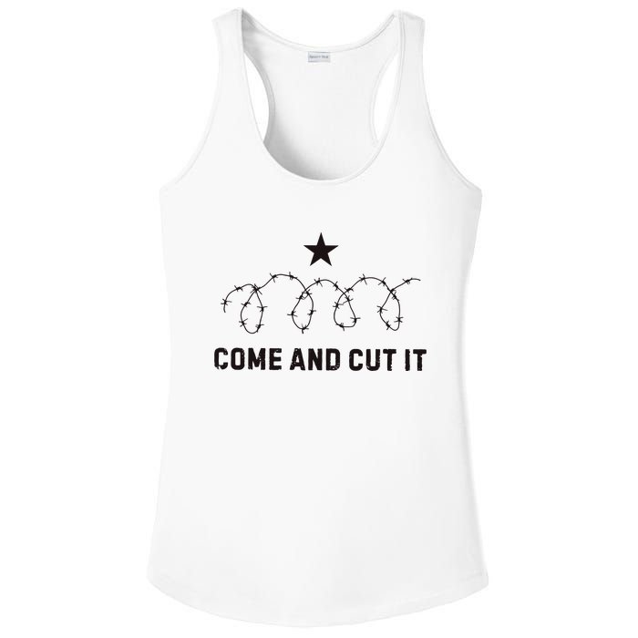 Come And Cut It Barbed Wire Political Ladies PosiCharge Competitor Racerback Tank