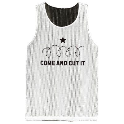 Come And Cut It Barbed Wire Political Mesh Reversible Basketball Jersey Tank