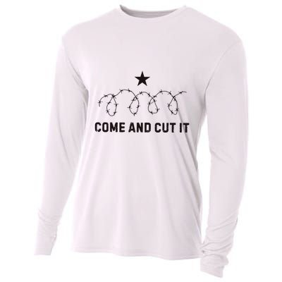 Come And Cut It Barbed Wire Political Cooling Performance Long Sleeve Crew