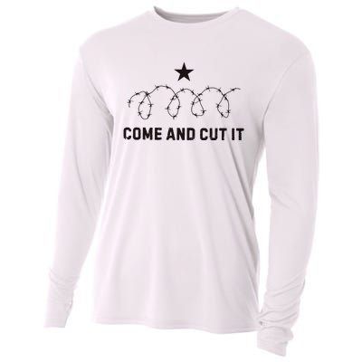 Come And Cut It Barbed Wire Political Cooling Performance Long Sleeve Crew