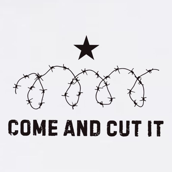 Come And Cut It Barbed Wire Political Cooling Performance Long Sleeve Crew