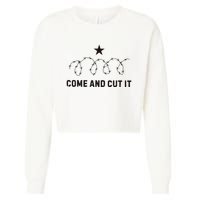 Come And Cut It Barbed Wire Political Cropped Pullover Crew