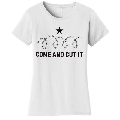 Come And Cut It Barbed Wire Political Women's T-Shirt