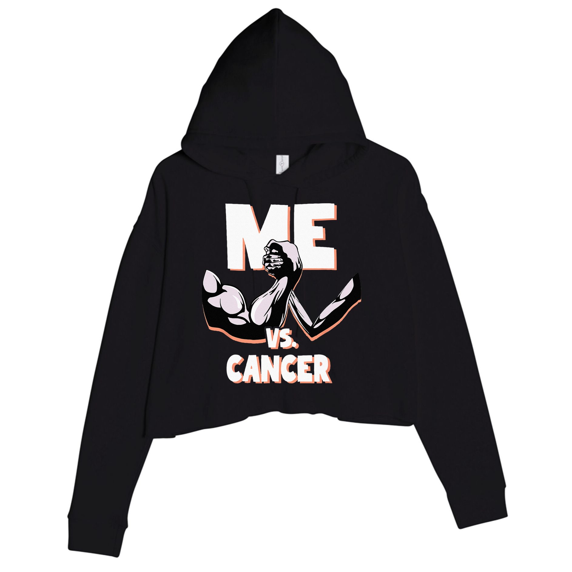 Cancer Awareness Chemotherapy Leukemia Cancer Survivor Crop Fleece Hoodie