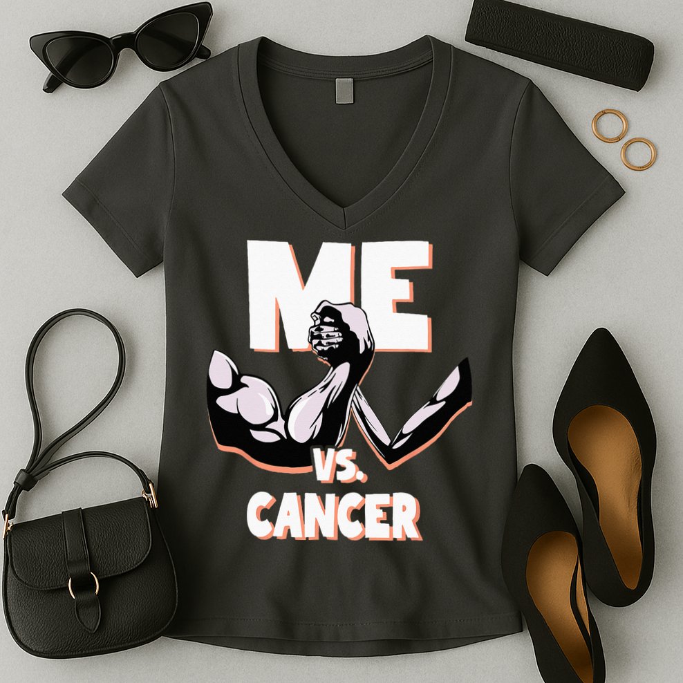 Cancer Awareness Chemotherapy Leukemia Cancer Survivor Women's V-Neck T-Shirt