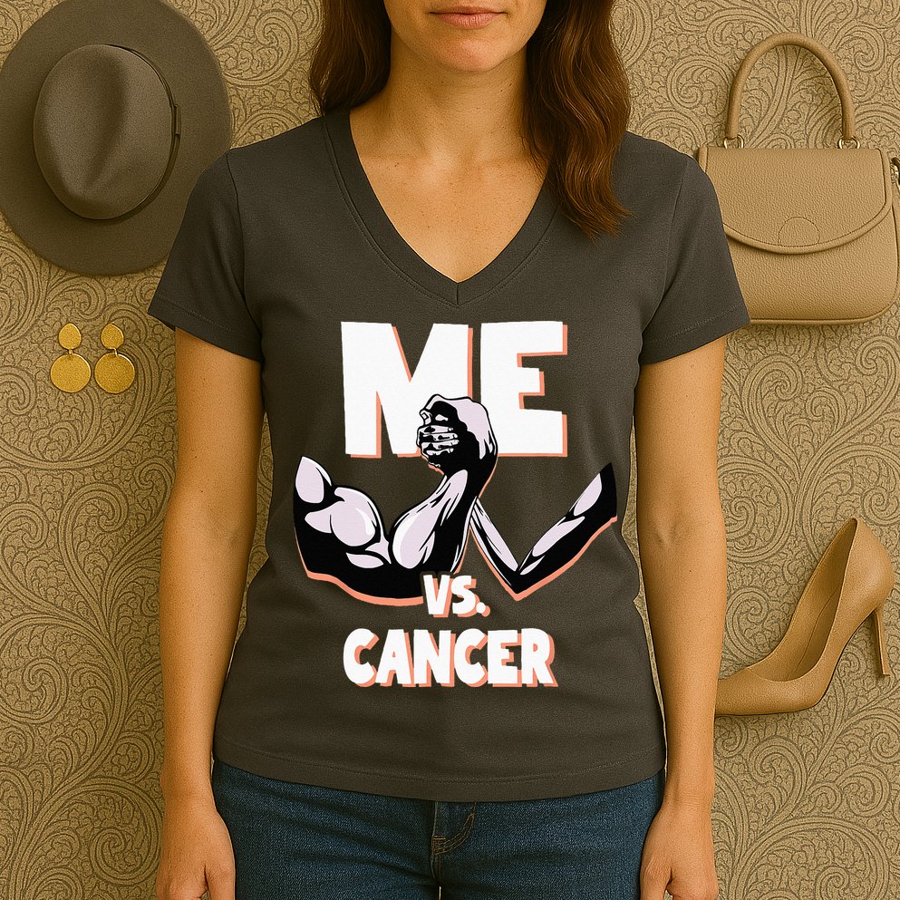Cancer Awareness Chemotherapy Leukemia Cancer Survivor Women's V-Neck T-Shirt