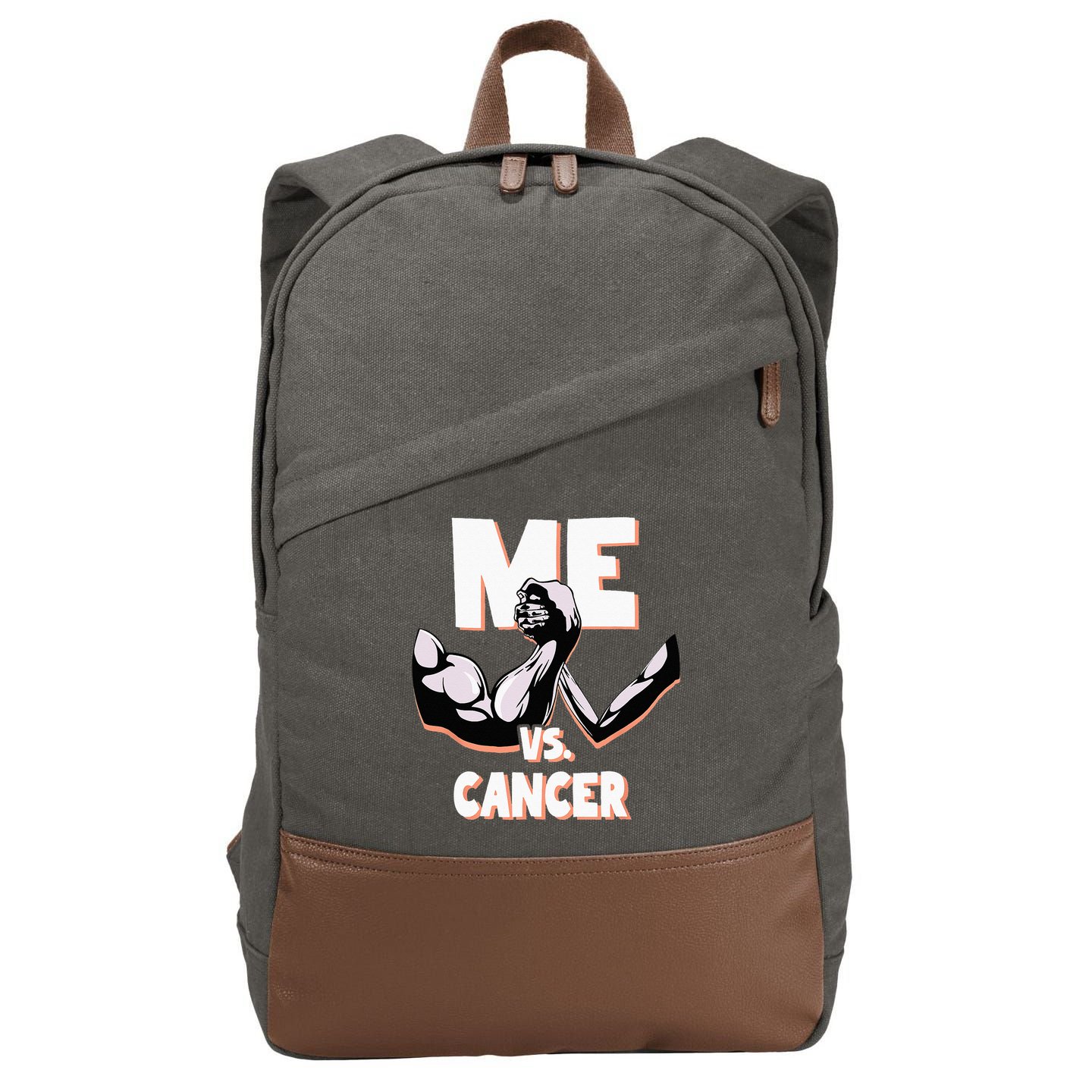 Cancer Awareness Chemotherapy Leukemia Cancer Survivor Cotton Canvas Backpack