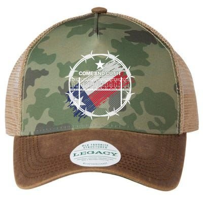 Come And Cut It Barbwire Texas Flag Legacy Tie Dye Trucker Hat