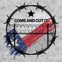 Come And Cut It Barbwire Texas Flag Tall T-Shirt