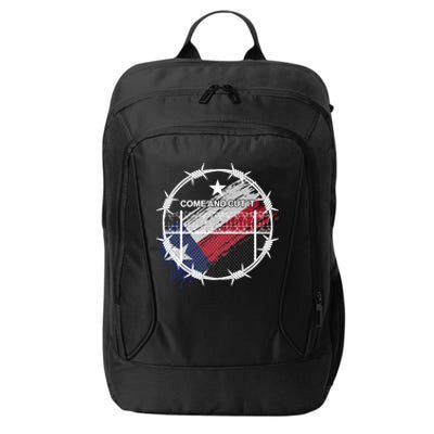 Come And Cut It Barbwire Texas Flag City Backpack