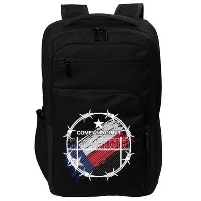 Come And Cut It Barbwire Texas Flag Impact Tech Backpack