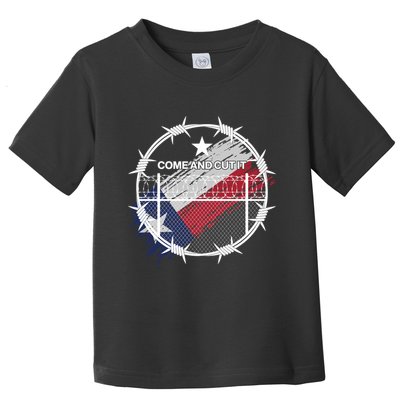 Come And Cut It Barbwire Texas Flag Toddler T-Shirt