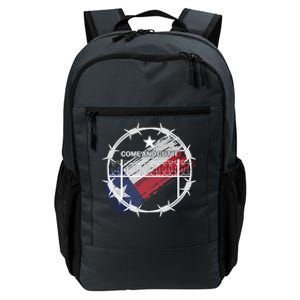 Come And Cut It Barbwire Texas Flag Daily Commute Backpack