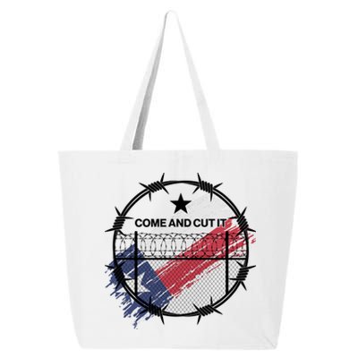 Come And Cut It Barbwire Texas Flag 25L Jumbo Tote