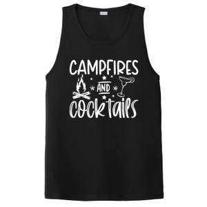 Campfires And Cocktails Funny Camper Camping Funny Ing Gift PosiCharge Competitor Tank